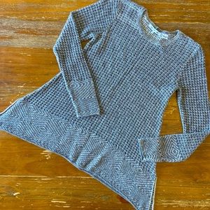 Anthropologie eight eight eight A-line Crewneck Blue & Gray Sweater Size Small